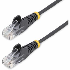 10ft Black Snagless Slim Cat 6 Patch Cab