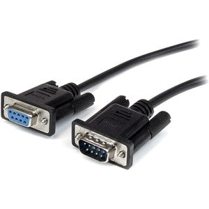3m Straight Through Serial Cable M/F BK