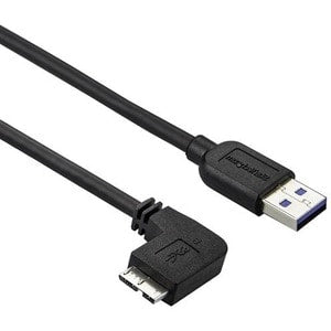 6ft Slim Left Angle Micro USB 3.0 Cable