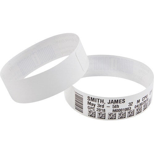 WRISTBAND POLYPROPYLENE 1X6IN (25.4X15