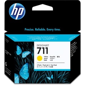 HP 711 29ml x 3Pack Yellow Ink Cartridge