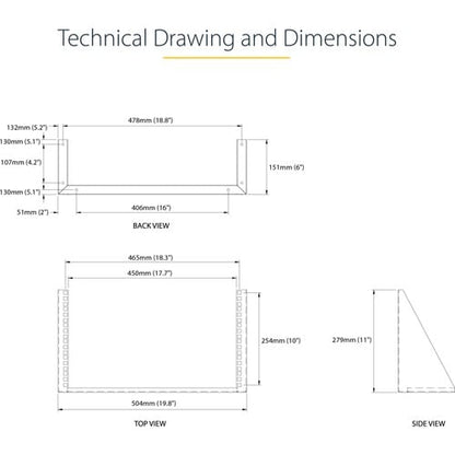 6U 19IN VERTICAL WALL MOUNT RACK BRACKET