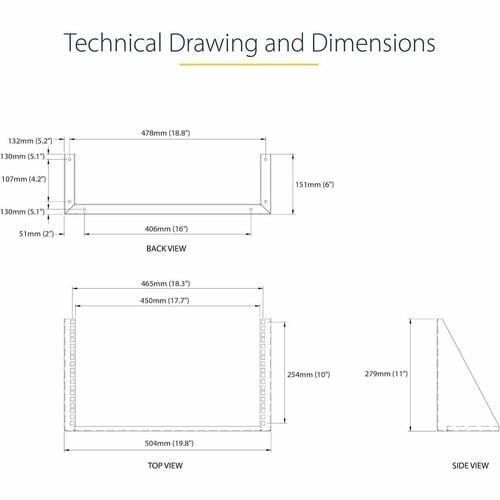 6U 19IN VERTICAL WALL MOUNT RACK BRACKET