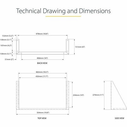 6U 19IN VERTICAL WALL MOUNT RACK BRACKET