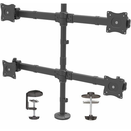 DESK MOUNT QUAD MONITOR ARM - STEEL