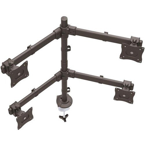 DESK MOUNT QUAD MONITOR ARM - STEEL