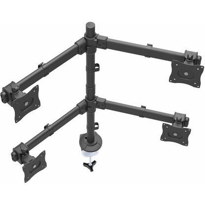 DESK MOUNT QUAD MONITOR ARM - STEEL