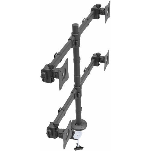 DESK MOUNT QUAD MONITOR ARM - STEEL