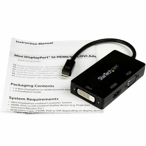 MINI DISPLAYPORT TO VGA DVI HDMI ADAPTER