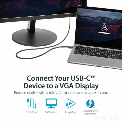 2M (6 FT.) USB-C TO VGA ADAPTER CABLE