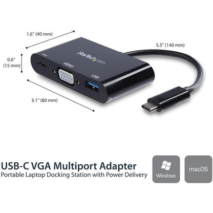 USB-C TO VGA MULTIFUNCTION ADAPTER - PD