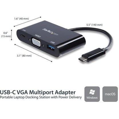 USB-C TO VGA MULTIFUNCTION ADAPTER - PD