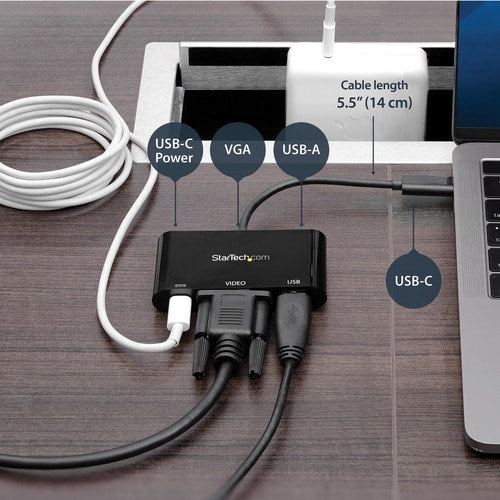 USB-C TO VGA MULTIFUNCTION ADAPTER - PD