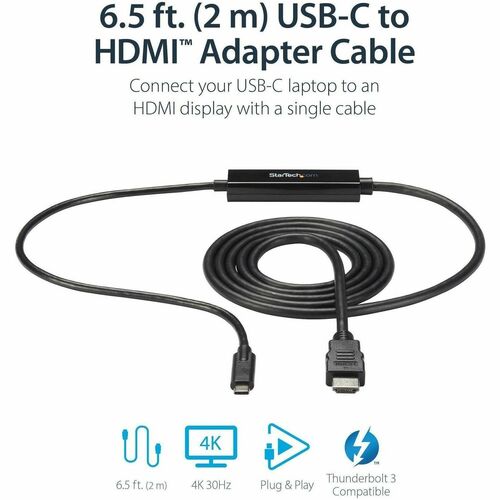 2M USB-C TO HDMI ADAPTER CABLE - 4K 30HZ