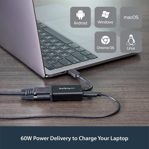 USB-C TO VGA ADAPTER W/ POWER DELIVERY