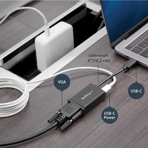USB-C TO VGA ADAPTER W/ POWER DELIVERY