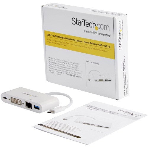 USB-C MULTIPORT ADAPTER - PD - DVI - GBE