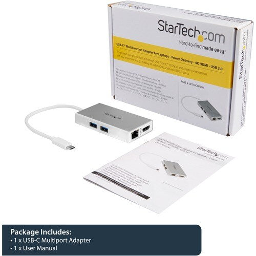USB C MULTIPORT ADAPTER - PD - SILVER.