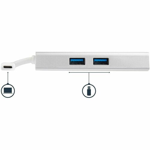 USB C MULTIPORT ADAPTER - PD - SILVER.