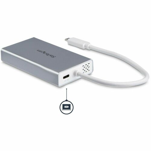 USB C MULTIPORT ADAPTER - PD - SILVER.