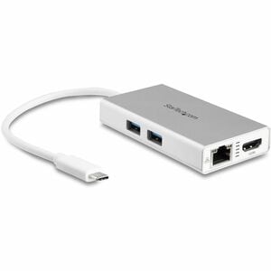 USB C MULTIPORT ADAPTER - PD - SILVER.