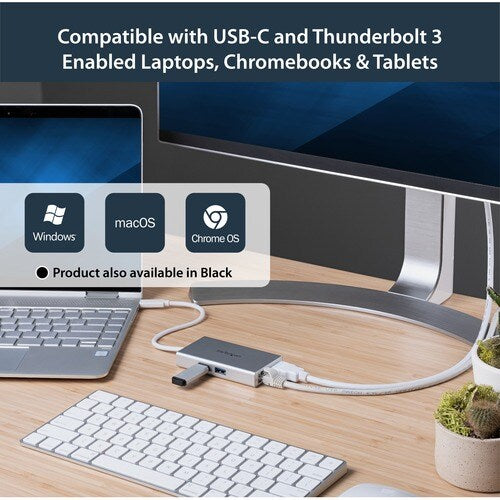 USB C MULTIPORT ADAPTER - PD - SILVER.