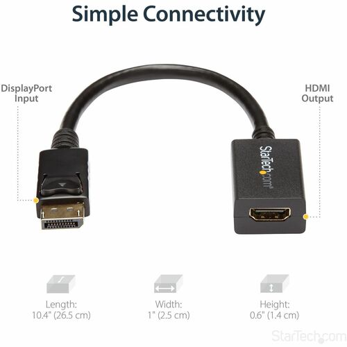 DISPLAYPORT TO HDMI VIDEO CONVERTER BLK.
