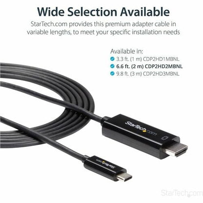 2M CABLE USB C TO HDMI 4K60HZ - BLACK