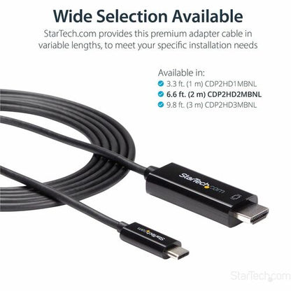 2M CABLE USB C TO HDMI 4K60HZ - BLACK