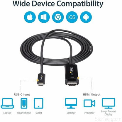 2M CABLE USB C TO HDMI 4K60HZ - BLACK