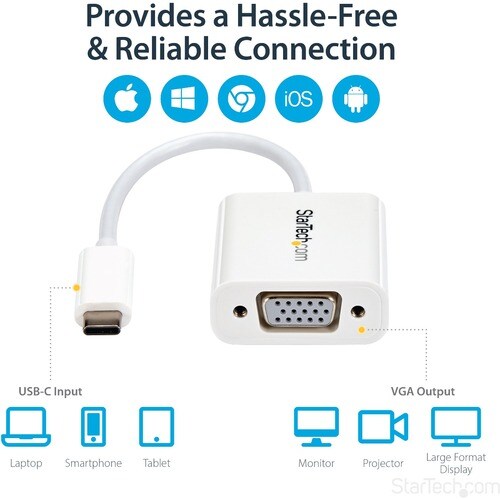 USB-C TO VGA ADAPTER - WHITE