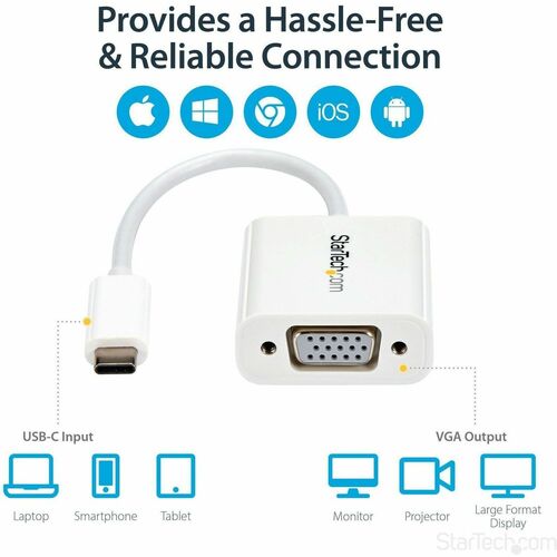 USB-C TO VGA ADAPTER - WHITE