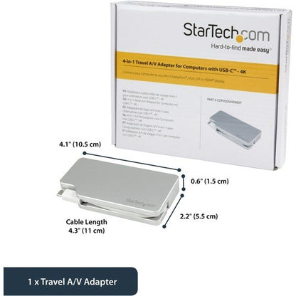 4-IN-1 USB-C TO VGA DVI HDMI OR MDP