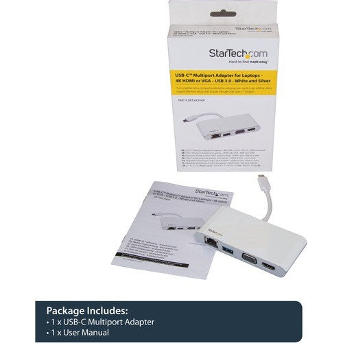 USB-C MULTIPORT ADAPTER 4K HDMI VGA GBE