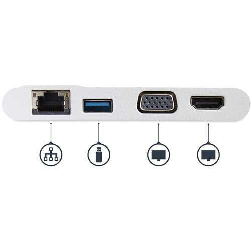 USB-C MULTIPORT ADAPTER 4K HDMI VGA GBE
