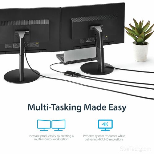 MST HUB - USB-C TO 2-PORT DISPLAYPORT