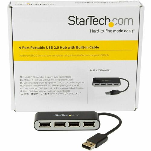 4 Port USB 2.0 Hub Laptop Expansion Hub