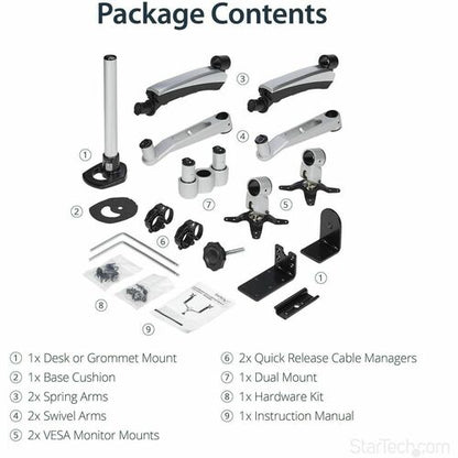 Dual Monitor Mount with Full-Motion Arms