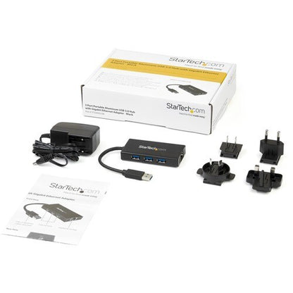 PORTABLE USB 3.0 HUB W/ GIGABIT ETHERNET