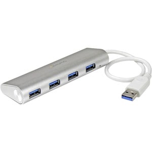 4 PORT PORTABLE USB 3.0 HUB - ALUMINUM