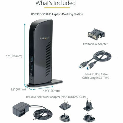 HDMI DVI USB 3.0 LAPTOP DOCKING STATION