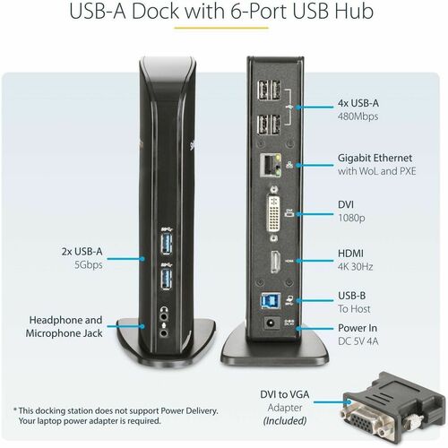 HDMI DVI USB 3.0 LAPTOP DOCKING STATION