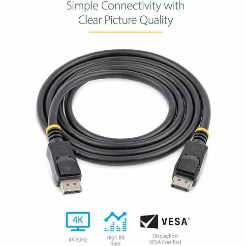 2M DISPLAYPORT 1.2 CABLE WITH LATCHES