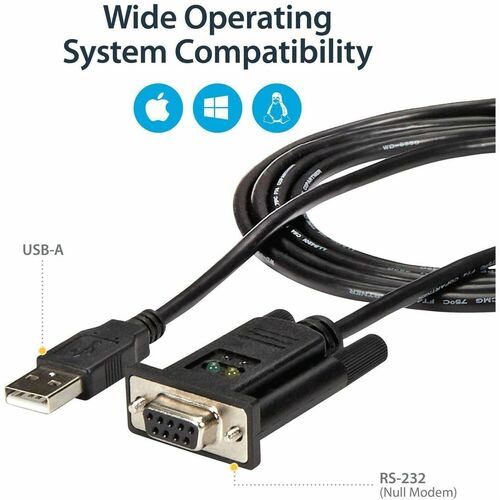 USB TO NULL MODEM SERIAL DCE ADAPTER