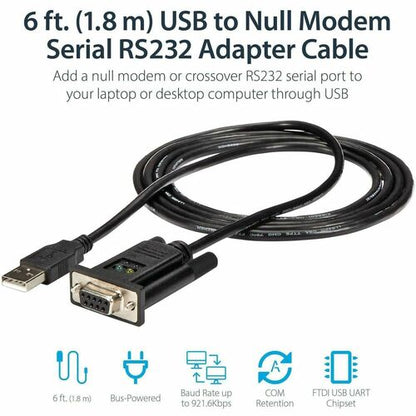 USB TO NULL MODEM SERIAL DCE ADAPTER