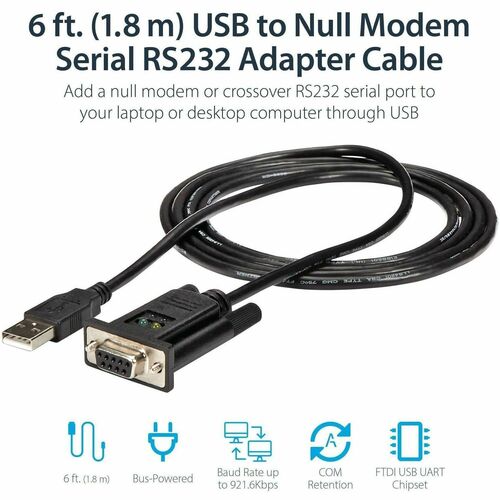 USB TO NULL MODEM SERIAL DCE ADAPTER