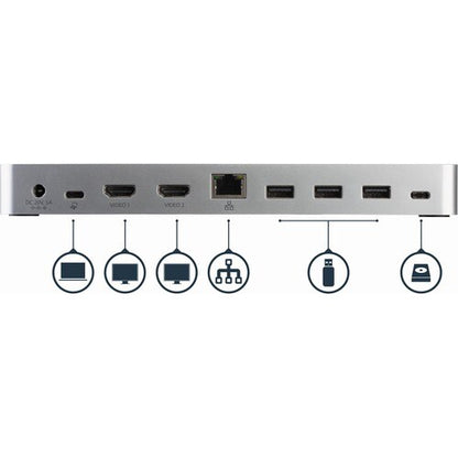 Windows Dual Monitor USB C Dock - 60W PD