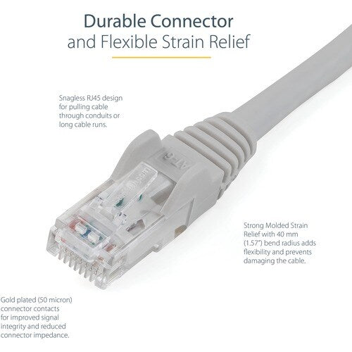 10M GRAY SNAGLESS UTP CAT6 PATCH CABLE