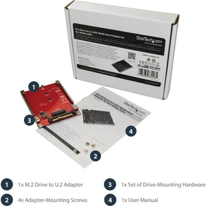 M.2 DRIVE TO U.2 (SFF-8639) HOST ADAPTER