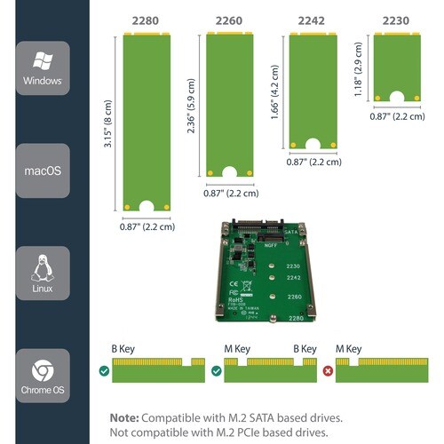 M.2 NGFF SSD TO SATA ADAPTER CONVERTER